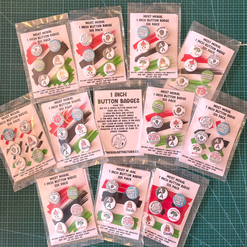 Button Badge Random 6 Pack - Includes Postage