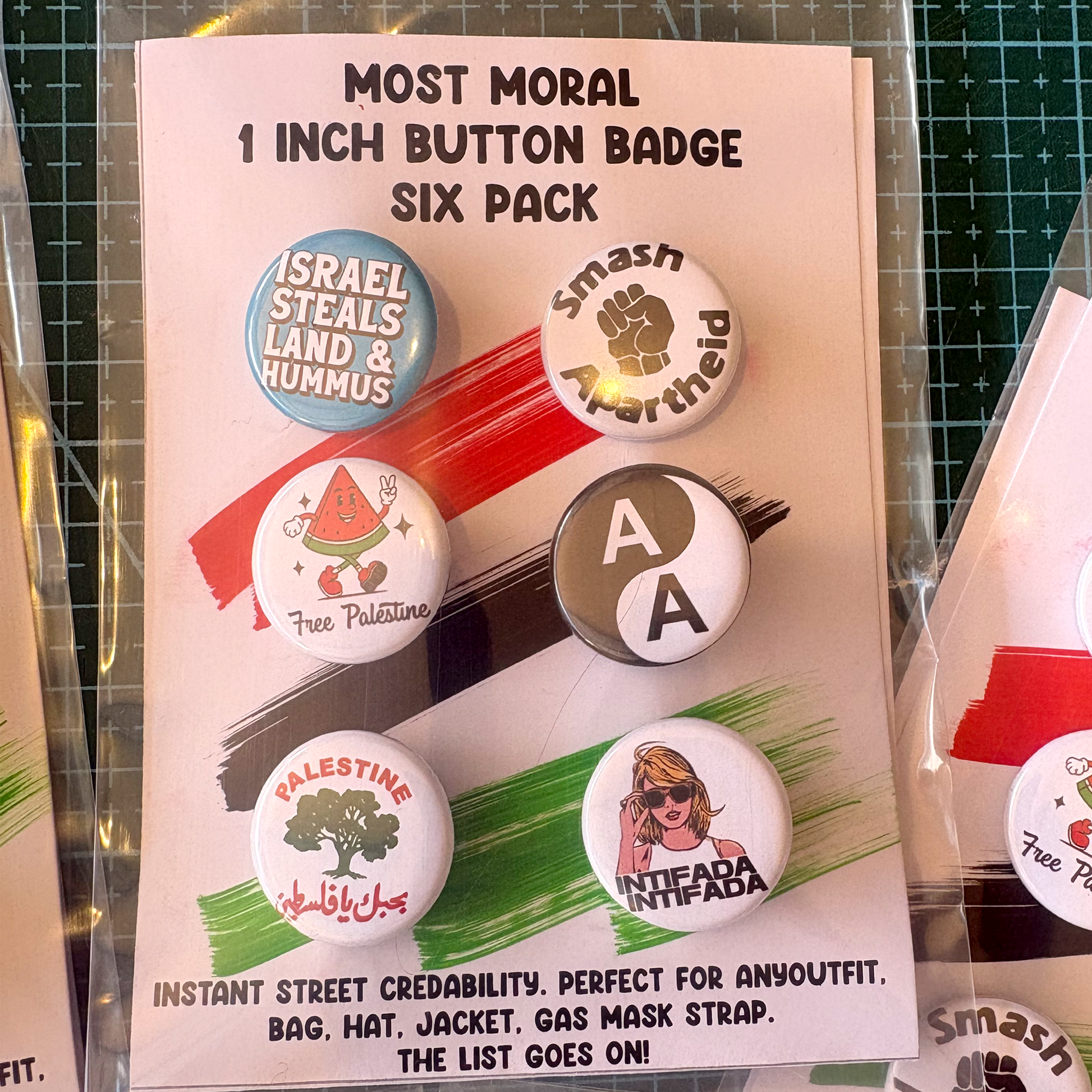 Button Badge Random 6 Pack - Includes Postage
