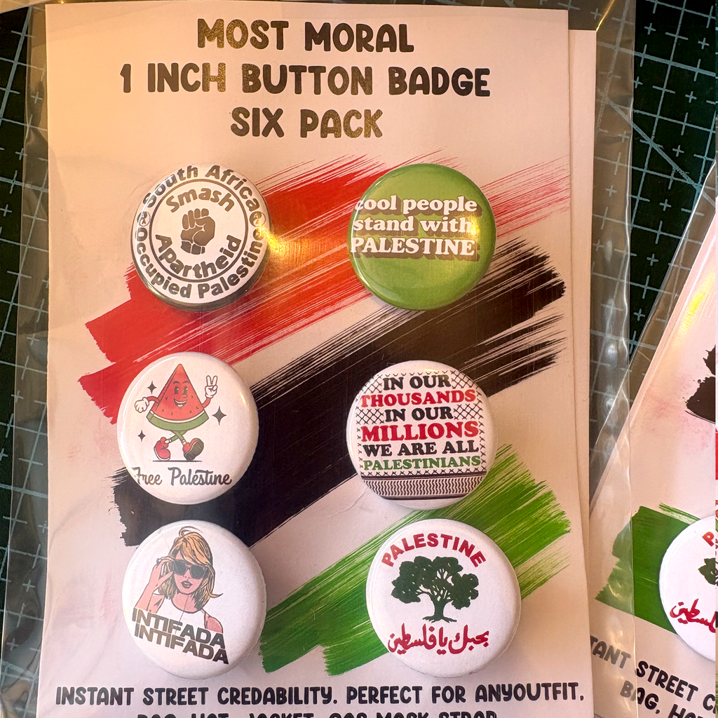 Button Badge Random 6 Pack - Includes Postage
