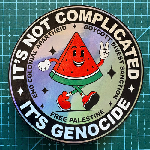 50 Pack - It's Not Complicated Eggshell Sticker - Includes Postage